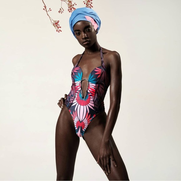 Andrea Iyamah Multicolor Geometric One-Piece Swimsuit - Picture 6 of 6